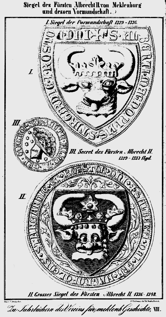 Siegel des Fürsten Albrecht II. von Meklenburg