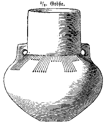Verzierungen an einer kugelförmigen Urne