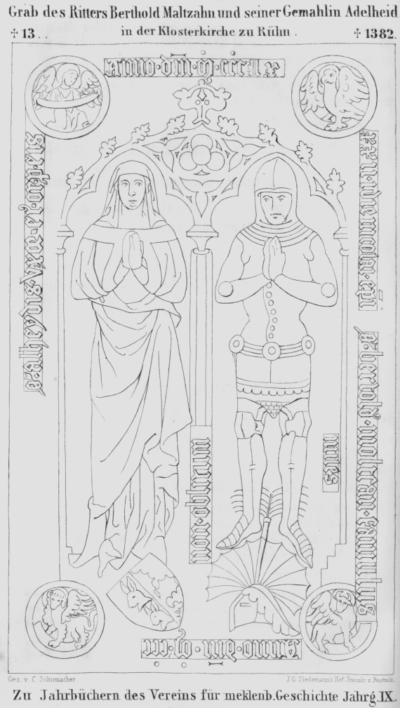 Grab des Ritters Berthold Maltzahn und seiner Gattin Adelheid