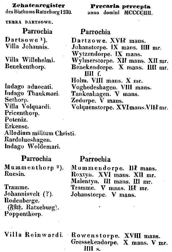 Pachtregister der Vogtei Grevismühlen