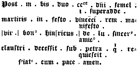 Inschrift