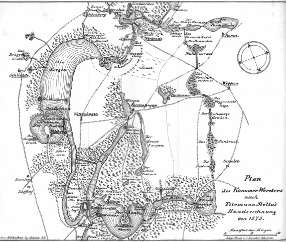 Plan des Konower Werders.
