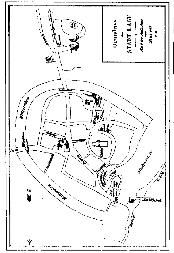 Grundriss der Stadt Lage