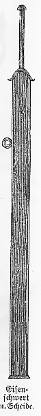 Eisenschwert m. Scheide.