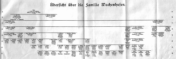 Übersicht über die Familie Wachenhusen