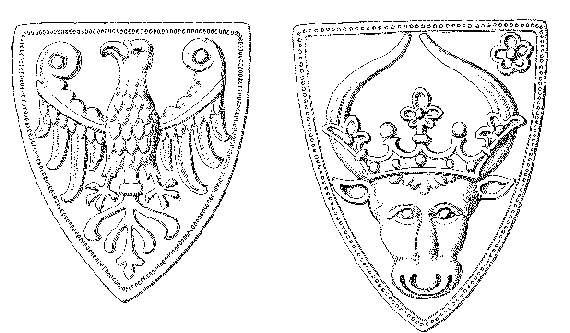 Schildabb. Brandenburgischer Adler & Werlescher Stierkopf